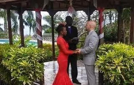 Nastassian Brandon and Daniel Jose exchanging vows