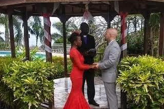 Nastassian Brandon and Daniel Jose exchanging vows