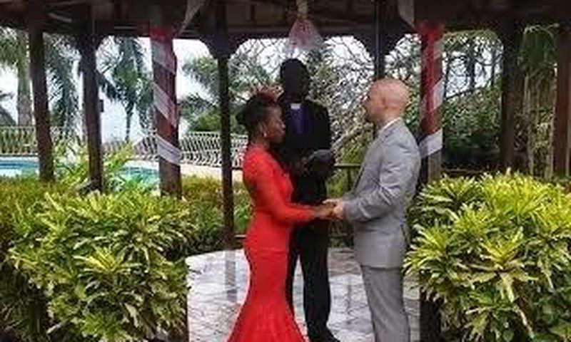 Nastassian Brandon and Daniel Jose exchanging vows