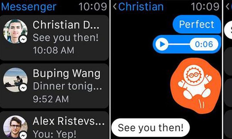 Facebook Messenger on the Apple Watch