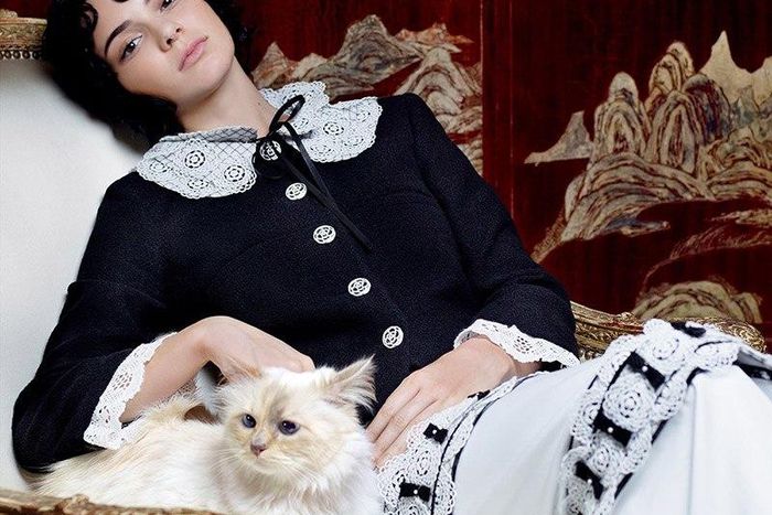 Kendall Jenner and Choupette Lagerfeld for Vogue Magazine September 2015 issue