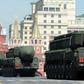 A column of Russia's Topol intercontinental ballistic missile launchers rolls at the Red Square in Moscow, on May 9, 2013, during Victory Day parade