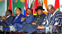 West Africa leaders at the ECOWAS summit in Accra, Ghana