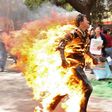 In 2012, a Tibetan exile ran by speakers at rally in New Delhi after self-immolating in protest over upcoming visit by Chinese President Hu Jintao (illustrative purposes only)