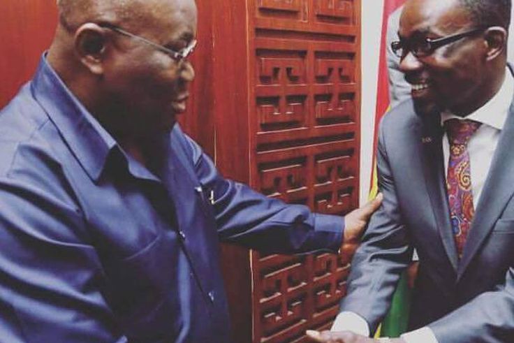 President Nana Akufo Addo with Nana Appiah Mensah