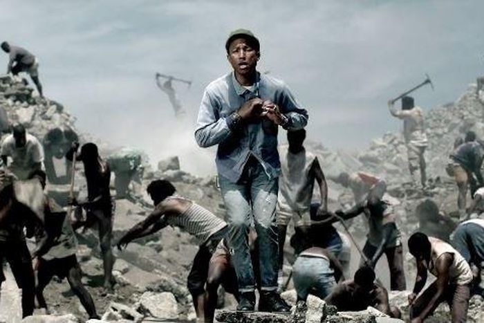 Pharell Williams in 'Freedom' video