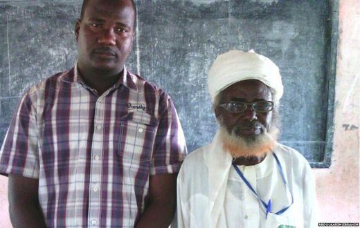 Oldest Nigerian Pupil, Mohammud Modibbo, dies at age 94. Modibbo is pictured with his teacher, Abdulkarim Ibrahim