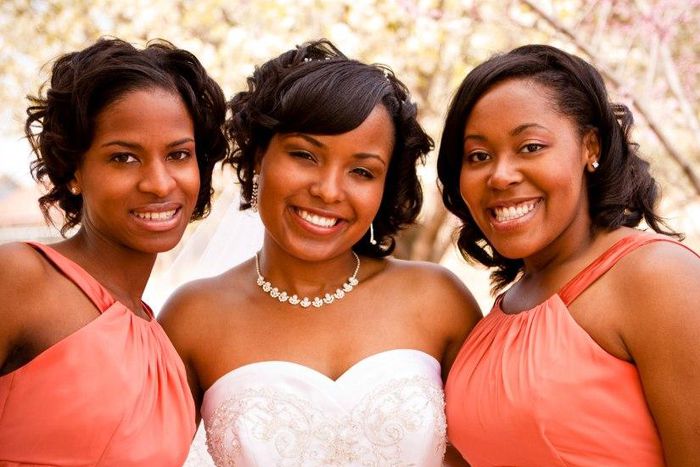 A bride with her bridesmaids