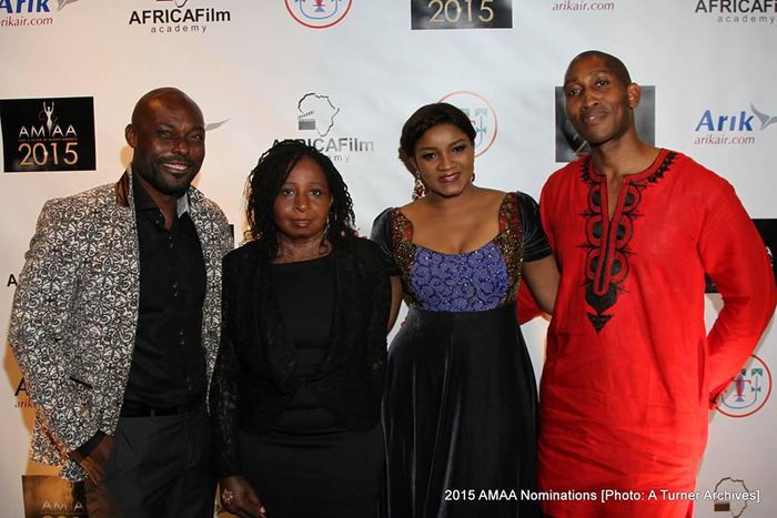 Jimmy Jean-Louis, Peace Anyiam-Osigwe, Omotala Jalade and Dayo Ogunyemi at the AMAA Nominations Night in LA