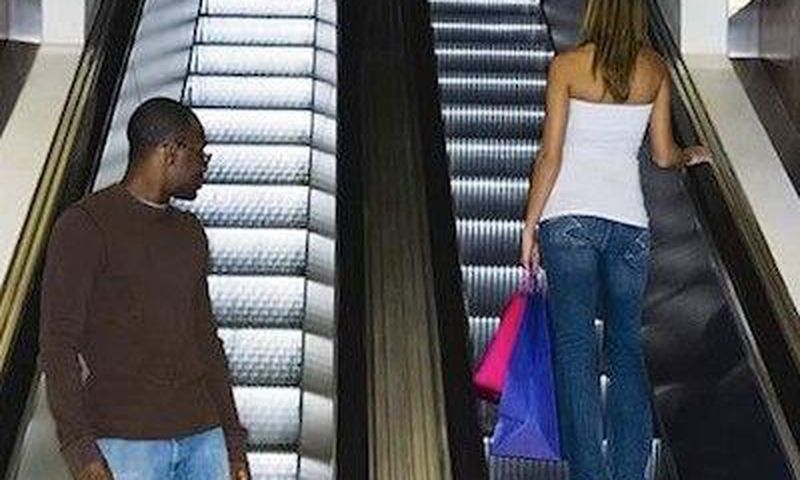 Man checking out a woman
