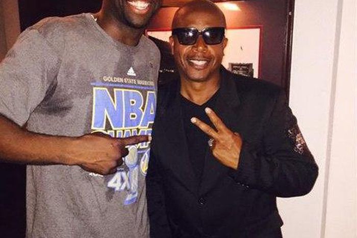 NBA star, Draymond Green and MC Hammer at the victory party