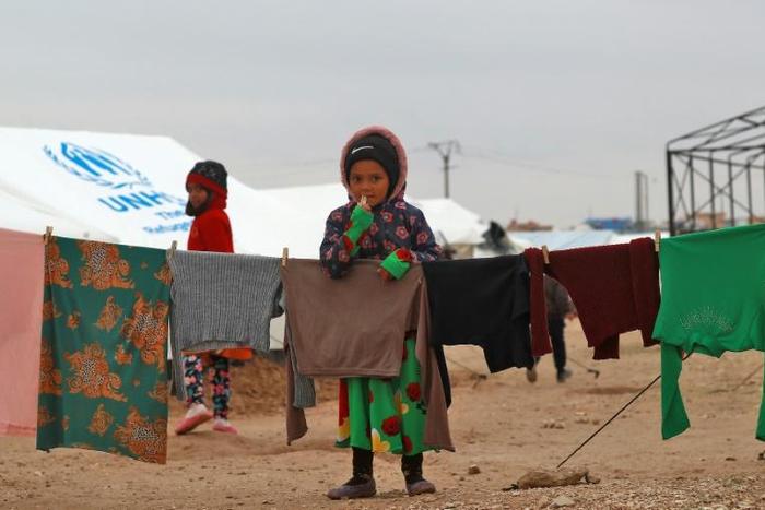 Syrian children at the Internally Displaced Persons (IDP) camp of al-Hol in eastern Syria. The UN says at least 29 children have died on the journey to the camp or after arriving there