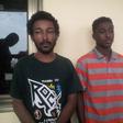 The suspects, Sam Akai (L) and Philip Larbi
