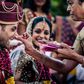 A funny moment at a Gujarati wedding. The mother in law says "watch out and be respectful." Gujarati weddings have a ceremony called Ponkvu or Ponkhana where the groom is welcomed by his mother-in-law, who first performs an aarti and then playfully pul...