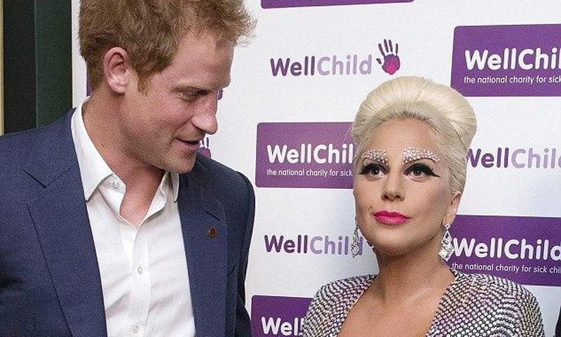 Prince Harry stirs at Lady Gaga's cleavage in London