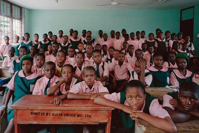 Nigerian students in a classroom