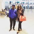 Omotola Jalade Ekeinde at the OR International Airport hours before departing South Africa for Congo