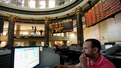 A trader works at the Egyptian stock exchange in Cairo,  August 23, 2015. REUTERS/Mohamed Abd El Ghany