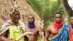 Zack Orji and Zubby Michaels on set