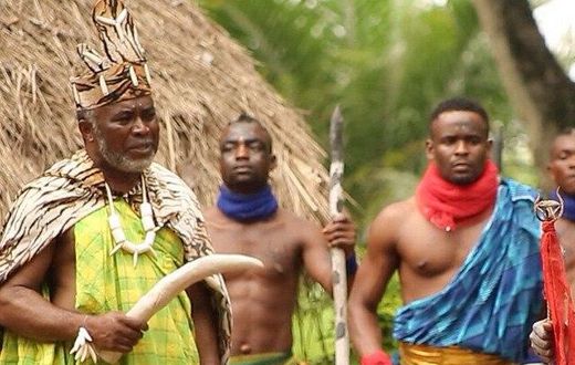 Zack Orji and Zubby Michaels on set