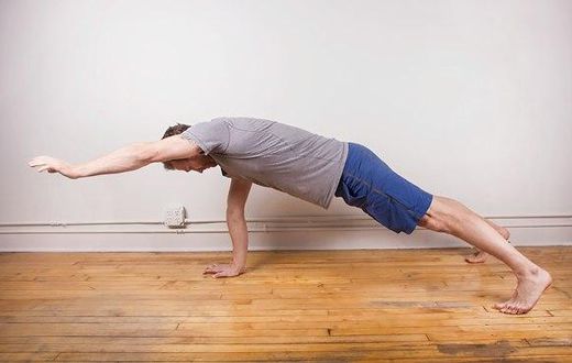 Single arm raise pushup