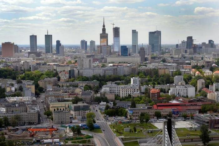 A 2012 aerial view of Warsaw, the site of a February 2019 conference on the Middle East jointly hosted with the United States