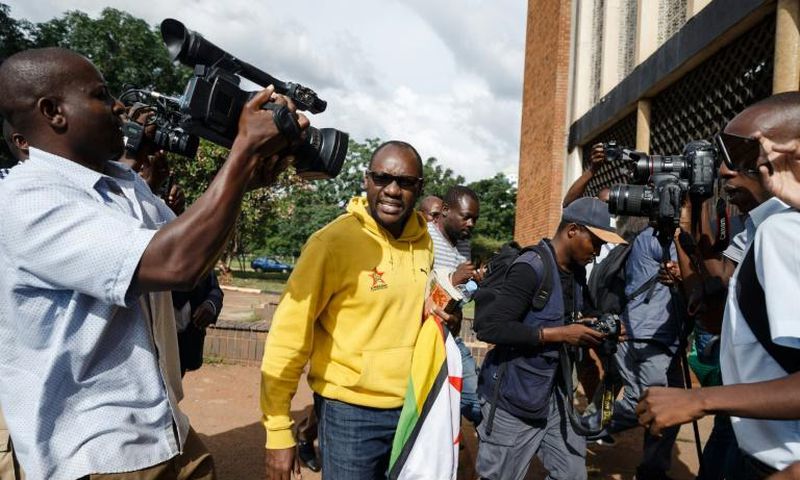 Pastor Evan Mawarire, shown here arriving at the Harare Magistrates Court, became a prominent voice during protests in 2016 when he posted videos on social media criticising the government