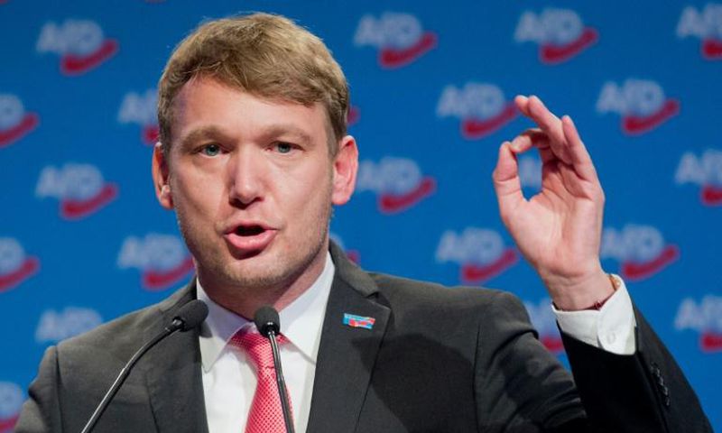 Poggenburg's new Facebook and Twitter profiles show a blue cornflower, the symbol used by Austrian Nazis during World War II