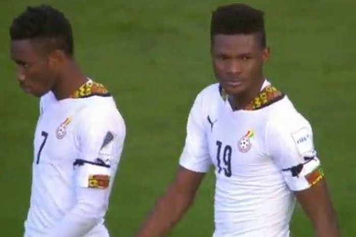 Ghana players wear black armbands on Friday