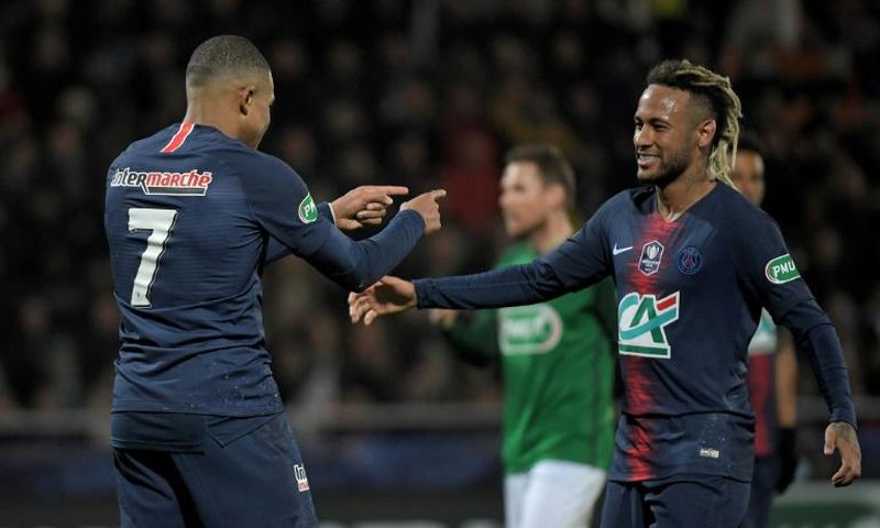 PSG pair Kylian Mbappe and Neymar will take on either Stasbour or Grenoble in the French Cup