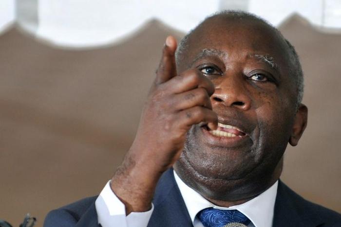 In power: Then president Laurent Gbagbo, pictured in September 2010 in Abidjan