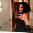 Rita Dominic enjoying a bathroom selfie