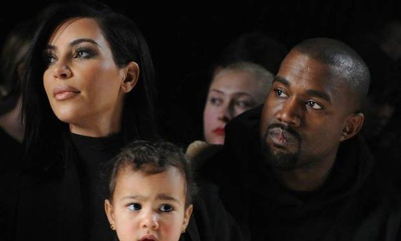 Kim Kardashian, North West and Kanye West