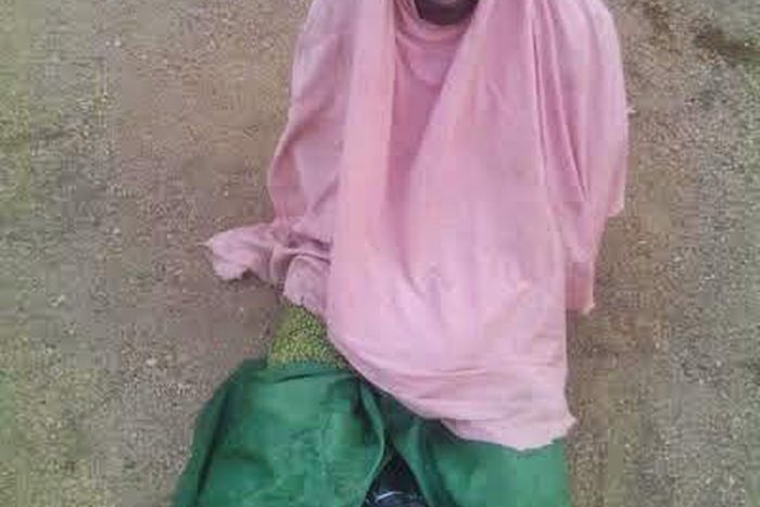 Suspected terrorist disguised as a woman in Borno