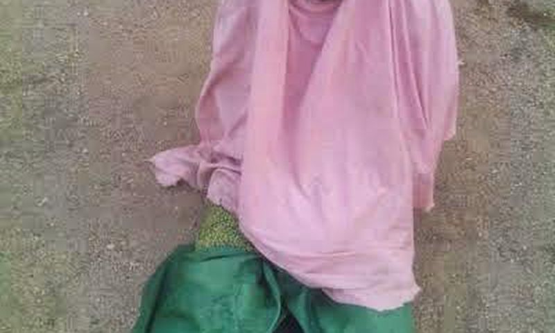 Suspected terrorist disguised as a woman in Borno
