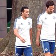 Pedro with Cesc Fabregas
