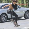 Jaden Smith goes shirtless on the streets of Calabasas, California