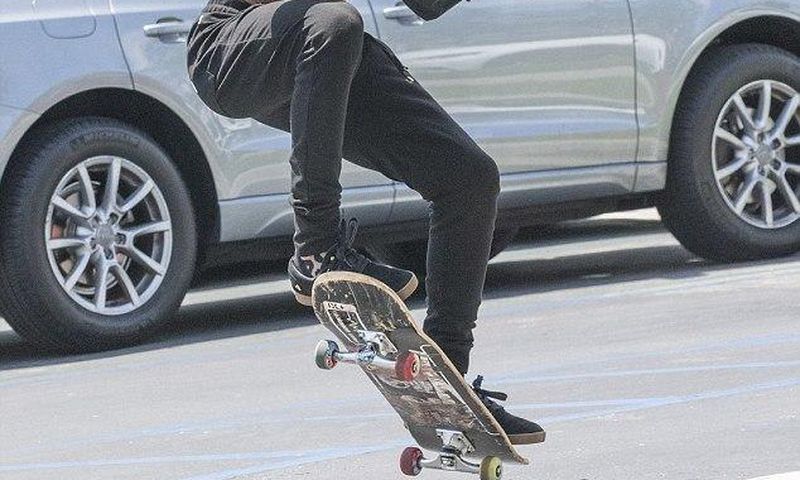 Jaden Smith goes shirtless on the streets of Calabasas, California