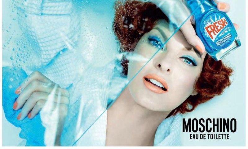 Linda Evangelista is a '50's housewife for Moschino 'Fresh' fragrance campaign