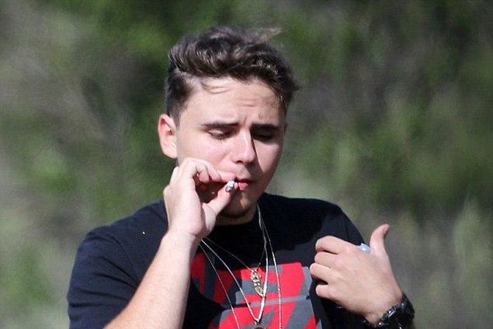 Michael Jackson's son, Prince Jackson was pictured smoking a rolled up cigarette recently in Southern California