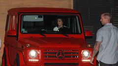 Kylie Jenner pictured in her G-Wagon