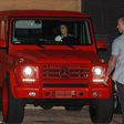 Kylie Jenner pictured in her G-Wagon