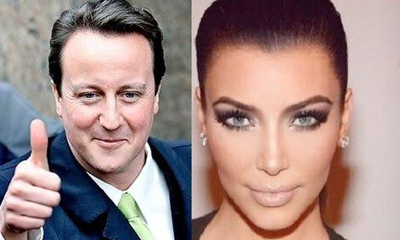 David Cameron is related to Kim Kardashian