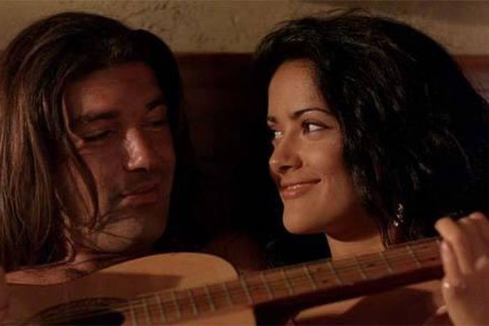 Antonio Banderas and Salma Hayek in the 1995 movie, "Desperado".