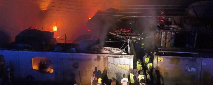 Odorna Market on fire