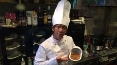 Chef Ken Shimizu with his poo-flavoured food