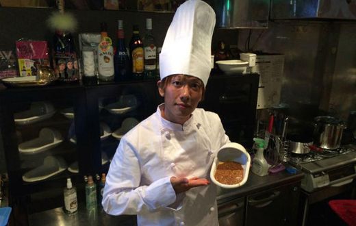 Chef Ken Shimizu with his poo-flavoured food