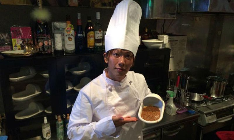 Chef Ken Shimizu with his poo-flavoured food