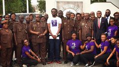 Kwaw Kese and officials of Ghana Prison Service