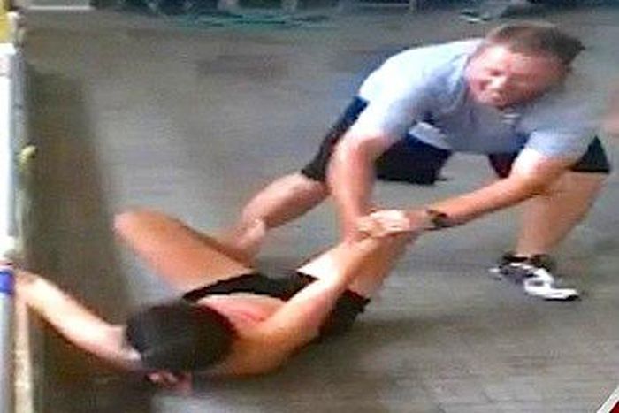 Gym teacher Denny Peterson